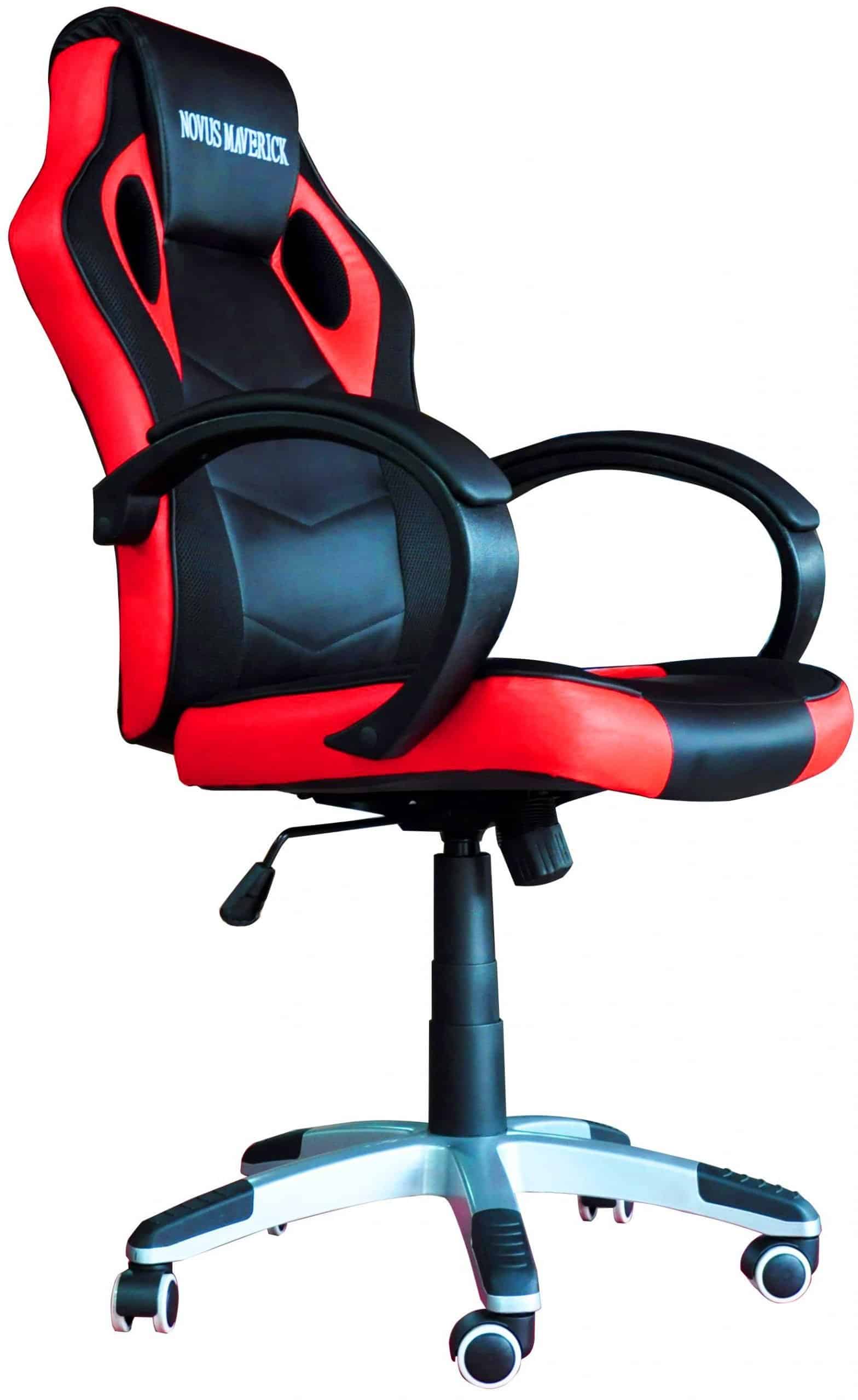 novus maverick gaming chair black white blackblack red